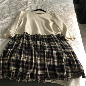 Anthropologie Plaid Sweater Dresss